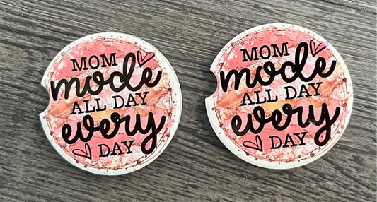 Mom Mode Ceramic Car Coaster