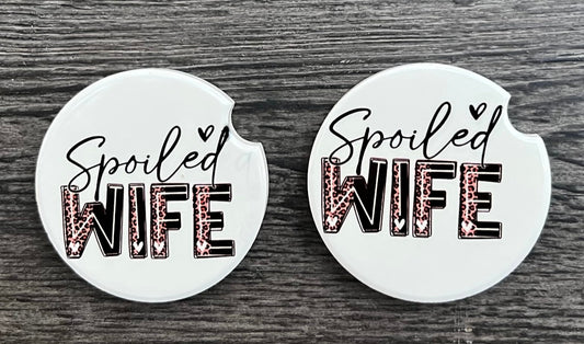 Spoiled Wife Ceramic Car Coaster