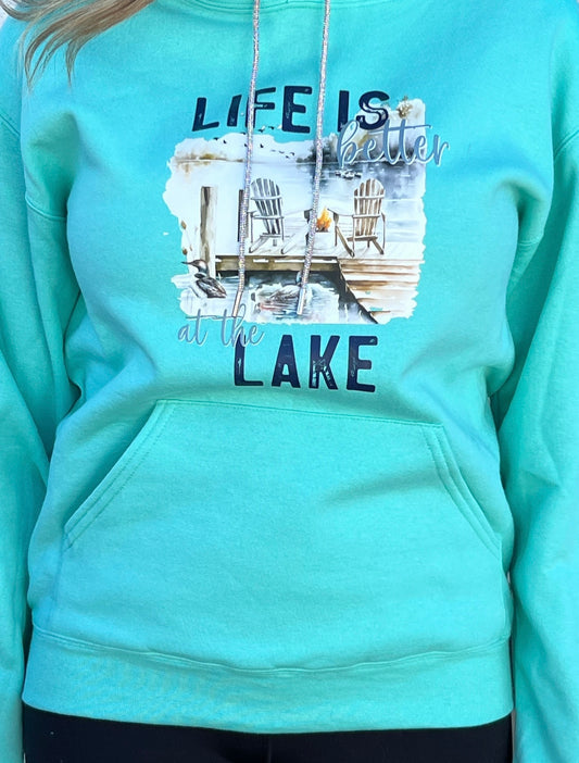 Life is better at the Lake Bling Hoodie