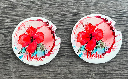 Aloha Ceramic Car Coaster